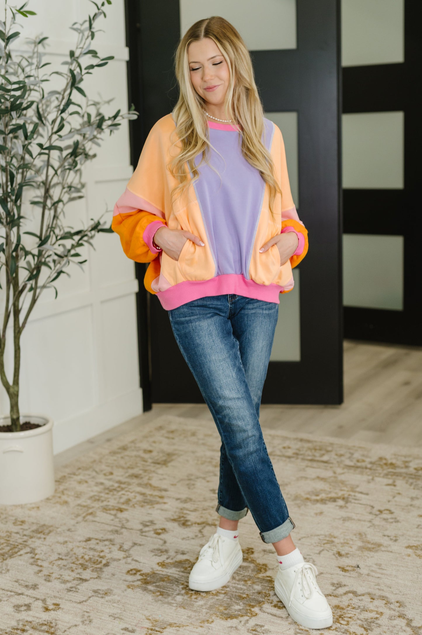 Blockbuster Color Block Pullover
