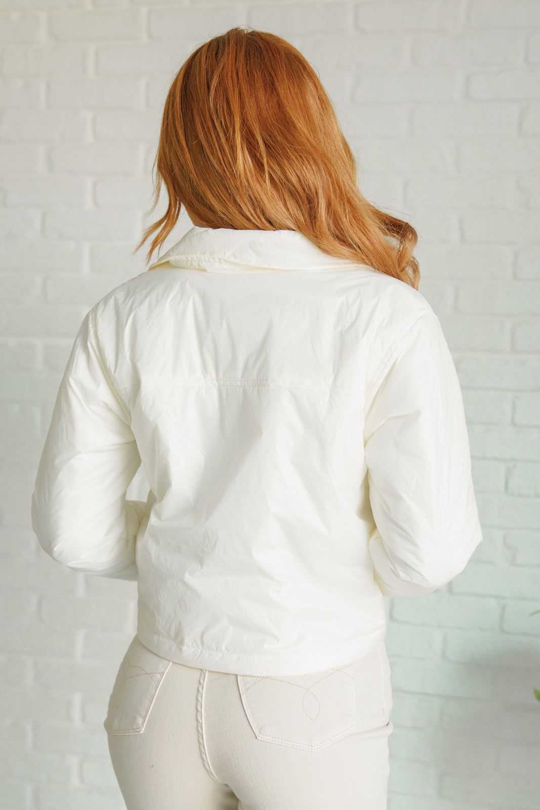 Hear Me Out Lightweight Puffer Jacket in White