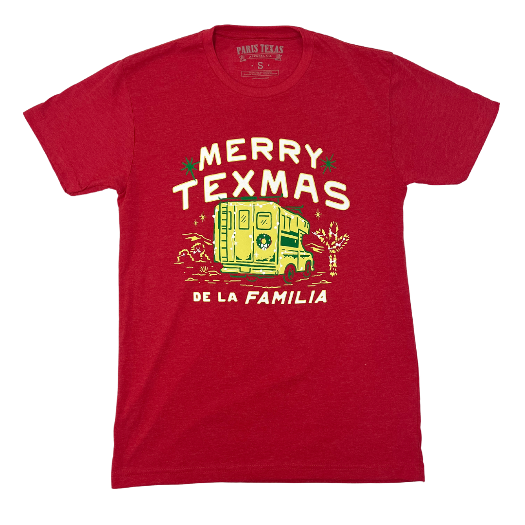 Merry Texmas de la Familia T-Shirt - Red