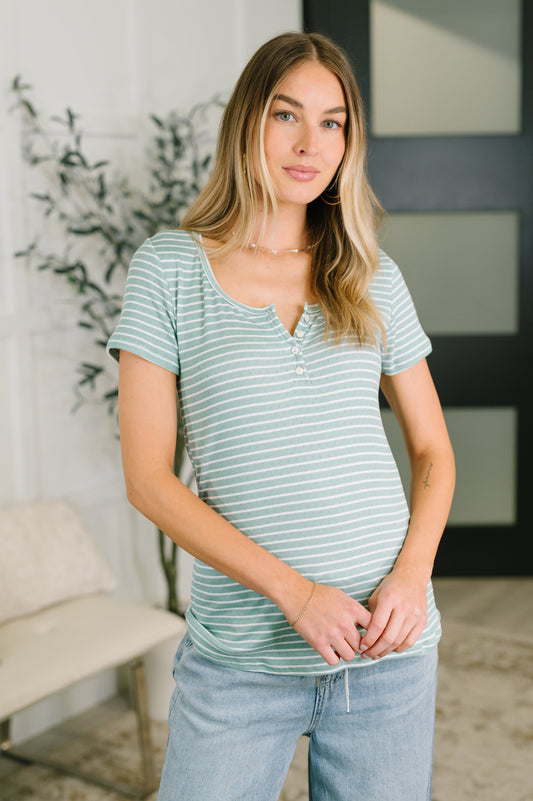 Simply Me Scoop Neck Henley Top